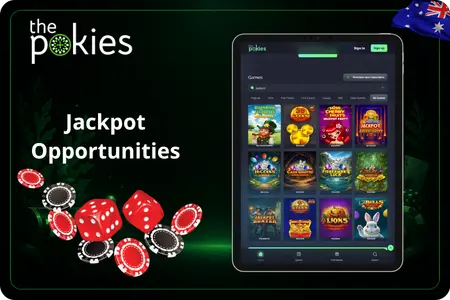 The Pokies casino jackpot lobby