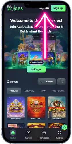 ThePokies Net Login button